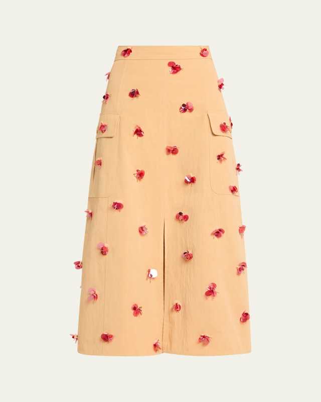 Rhodes Sequined Midi Skirt